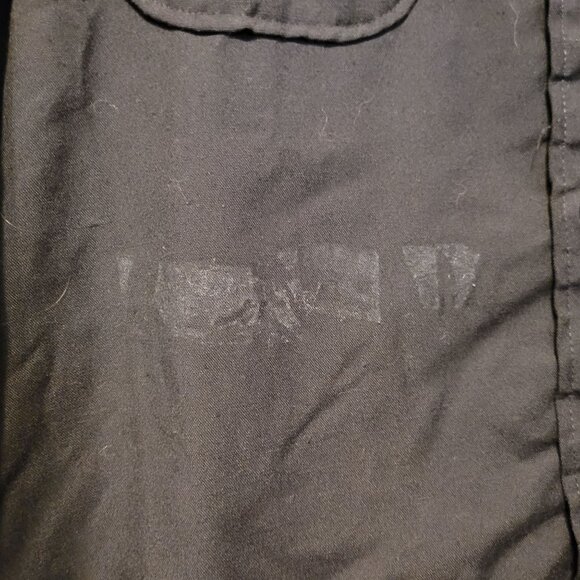 Vintage US Navy Issue Black Uniform Shirt Tag Size 16.5 x 34 Button Up - Picture 3 of 8